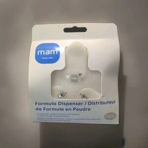 New Sealed Mam Baby Formula Dispenser w Snap-On Lid, 3 Compartments, Easy Fill